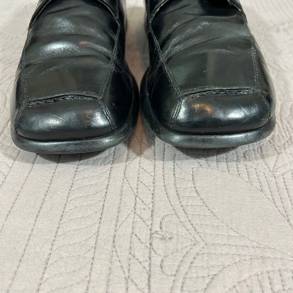 Tolo Men's 9M Leather Oxford Shoes Made in Italy Black - Picture 3 of 11